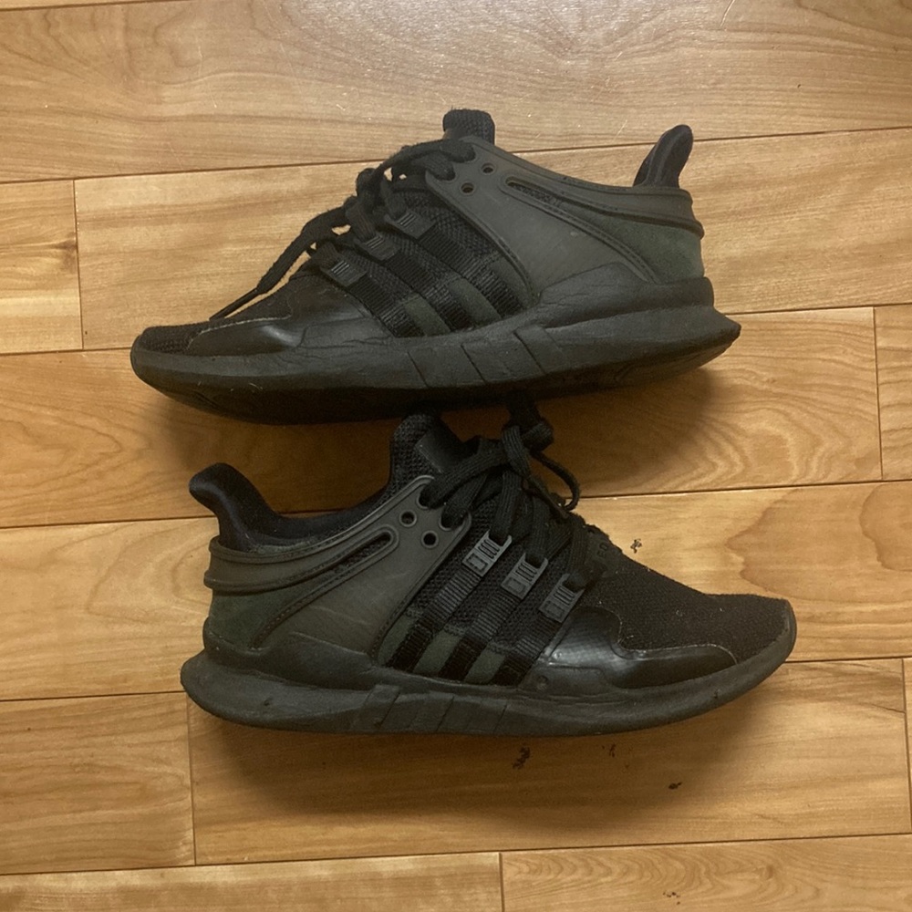 Womens black adidas EQT sneakers
